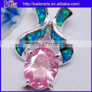 Many Designs !!! Wholesale Oval Cut Created Fire Opal Spessartite Garnet Copper Pendant Necklace Pendant photo-5