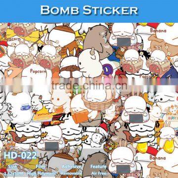 HD-022 CARLIKE Air Free Decorative Fashionable Cartoon Bomb Sticker Foil