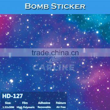 HD-127 CARLIKE Hot Sale Color Bright Car Wrap Bomb Sticker