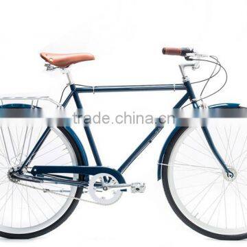 700C Hi-ten steel mens retro 700c city bike 3 speed bicycle