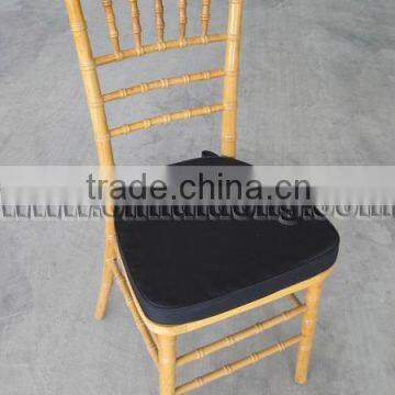 Natural Chiavari Chair with Black Cushion