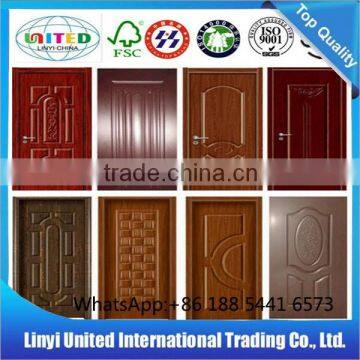 Molded melamine HDF door skin