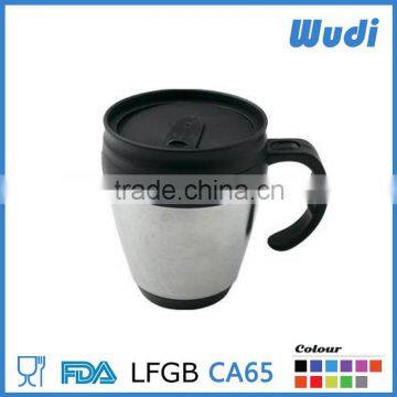 10 oz small coffee cup inner plastic outer stainless steel CM005