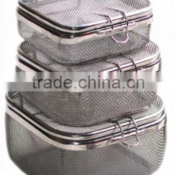 Stainless Steel 304 Electrollitically Polished Collapsible Separate Lids optional Mesh 1x1 Wire thickness .31mm Special Protecti