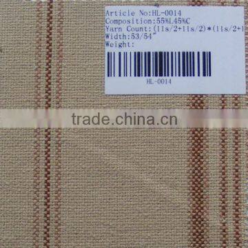 stripe yarn dyed linen and cotton sofa fabric