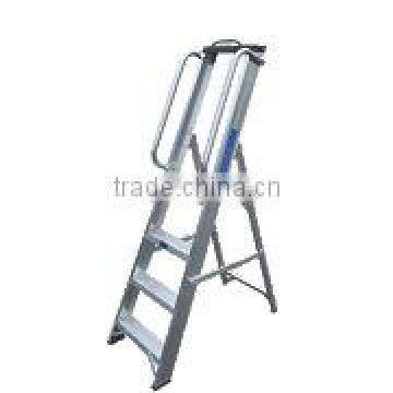 Heavy Duty Platform Ladder & Safety Handrails Aluminium