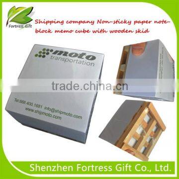 Paper Block Paper Cube Notepad, Printing Custom Notepad and Square Notepad with Wooden Base