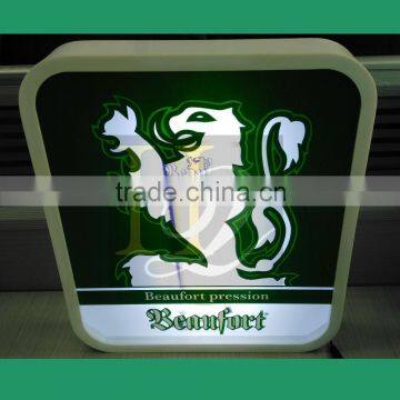 Outdoor vacuum formed rectangular shape round corner free standing acrylic lighted box sign