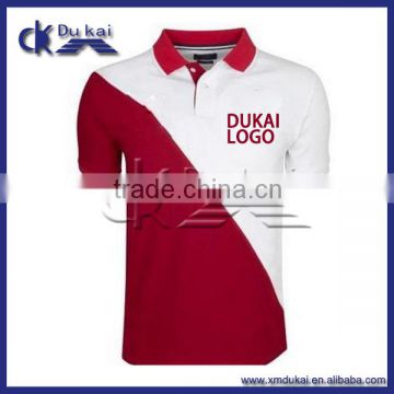 new design contrast color polo shirt for men