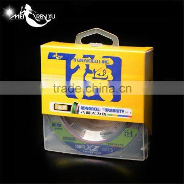 500M level shape multi color braided fishing line with 8 braided 0.14-0.6mm