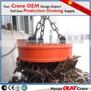 Magnetic chuck and electromagnet disk for steel scrap