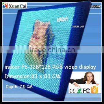 indoor RGB dimension 32'' X 32'' LED full color single side video animation display screen