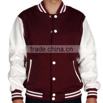 New Stylish Wool Leather Varsity Jackets / casual jacket / basket ball jacket 9054