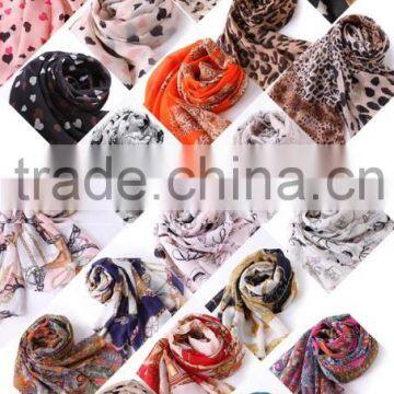 New design 2015 Chiffon velvet lady scarf