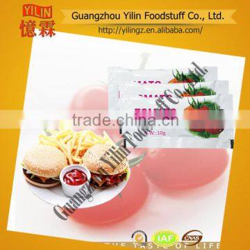 High quality organic ketchup companies small sachet packing