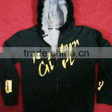 Fleece Lined Zipper Women Winter Hoodies