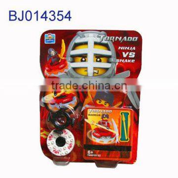 Funny Children Toy Plastic Kids Diy Block Warrior Battle Spinning Top Toy photo-2