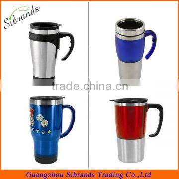 popular plastic cup with lid,advertising mug,cheap plastic travel mug