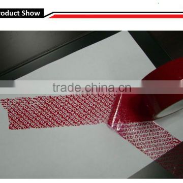 Printed partial transfer tamper evident packing tapes box tape