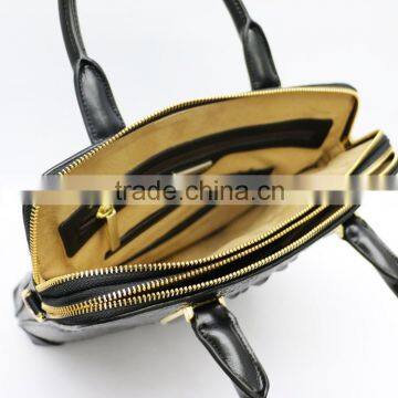 New Men's Briefcase Crocodile Grain Bag Black PU Leather Briefcase photo-6