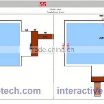 DEFI dual touch foil throuhgh glass from new design wall-mounted display kiosk