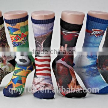 Fancy print whole custom novelty sport men over knee socks