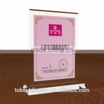 Shenzhen Factory T Shaped Wholesale Custom Acrylic Price Tag Holder/a4 Acrylic Sign Holder With Magnet photo-2
