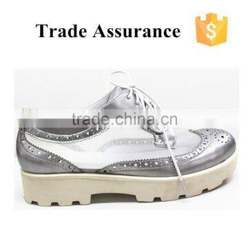 2015 spring sport style silver color women fashion casual shoes