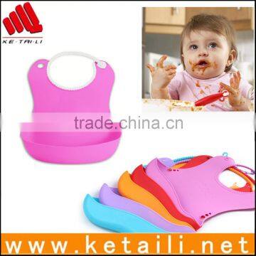 100% Silicone Waterproof Fabric for Baby Bib, Non-toxic Silicone Baby Bibprint Bib