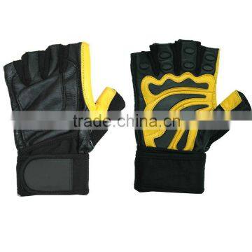 CLE  Manufacturer weight lifting half finger leather glove bodybuilding gym