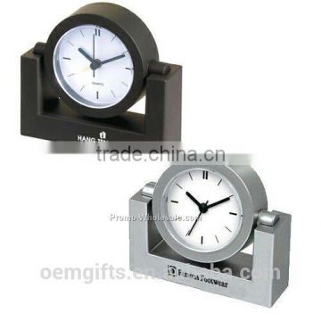 Customized Dial Swivel Desk Clock With Alarm