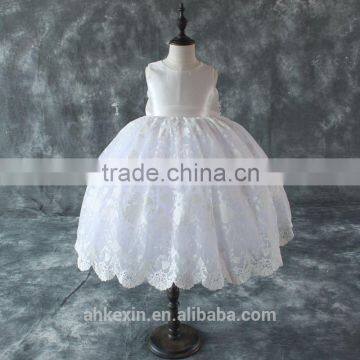 Wholesale puffy white wedding dress flower girls dress