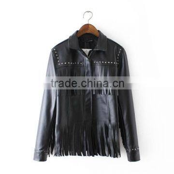 cheap china wholesale clothing tassel back jacket