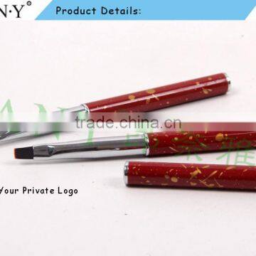 ANY New Arrival Mental Handle Pure Color Flat Hair Gel Nail Art Brush Hot Sale photo-4
