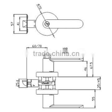 American Standard Office Zinc Alloy Tubular Lever Door Lock photo-2