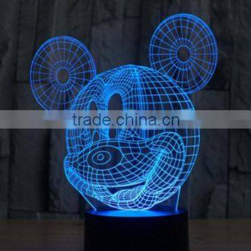 226-Led Art Light 3d Shaping Mouse 3d Optical Illusion Lamp Home Decor Lamp Gift Light Kids Room Lamp