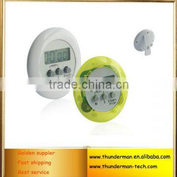 Digital Three-button lcd kitchen timer with clip for setting time,countdown,household,school with LCD display