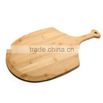 bamboo pizza shape printed cutting board with handle