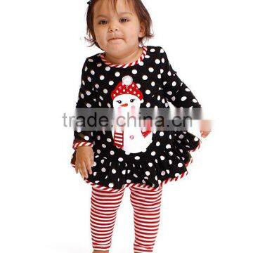 Manufacturer wholesale 2pcs christmas stripe decorative western girl newborn clothing