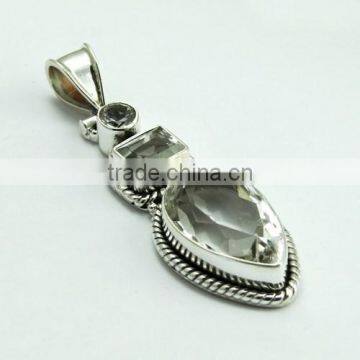 Precious !! Crystal 925 Sterling Silver Pendant, Gemstone Silver Jewelry, Silver Jewelry