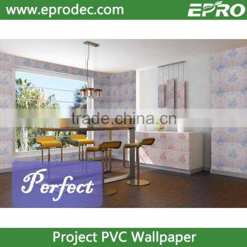 Cheap beautiful flower design wall decoration pvc wallpaper