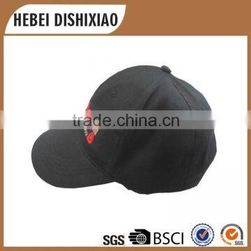 High Quality China Black Twill Baseball Team Caps Made In China with logo