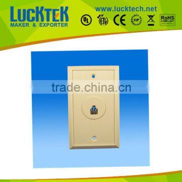 Telephone Plush wall plate with single RJ11 jack mounted faceplate.