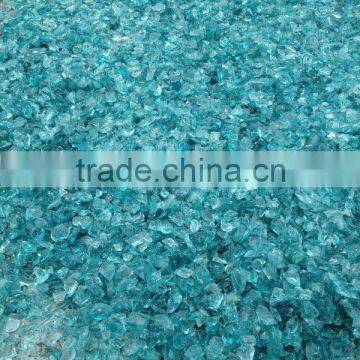 light green glass chips