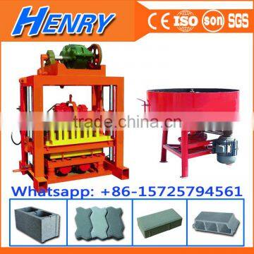 qtj4-40 hollow concrete retaining wall block machine with molds