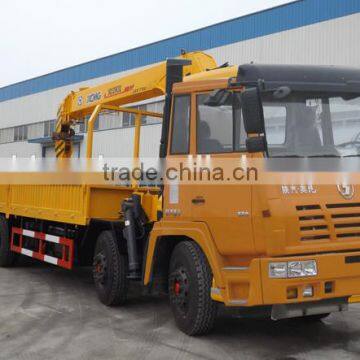 SHACMAN AOLONG 8x4 16 tons XCMG crane truck with crane WP10.310E32 310hp