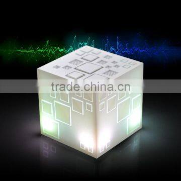 2016 led light cube wireless portable Bluetooth Speaker with TF Card FM Radio