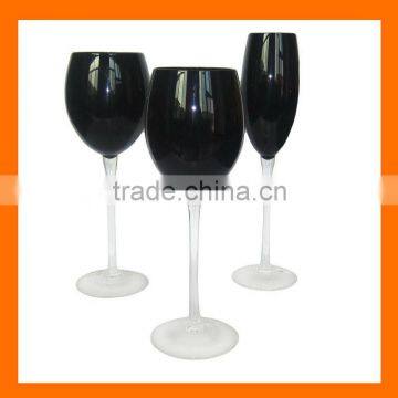 Hand blow black colored wine glass,drinking glass,whole sales