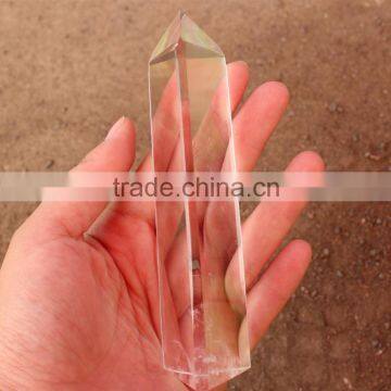 Natural Stone 3 Sides Clear Quartz Crystal Point