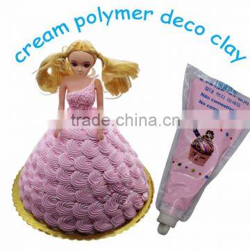 factory supply non toxic magic & colorful the simulation cream DECO cream, decoration polymer soft clay